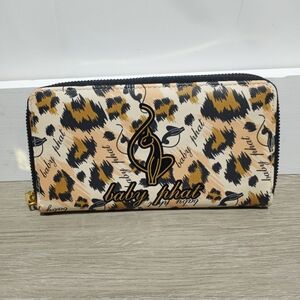 Baby Phat NWOT Zip Up Wallet Leopard Print Pink Interior